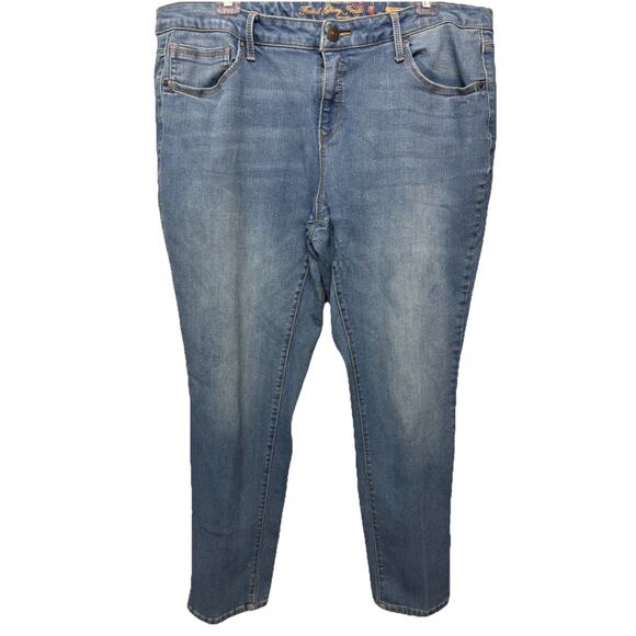 Women’s Faded Glory Ultimate Skinny Jeans In Medium Blue Wash - Size 18 Ankle - Picture 1 of 12